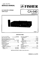 Fisher CA-540 - Service Manual 